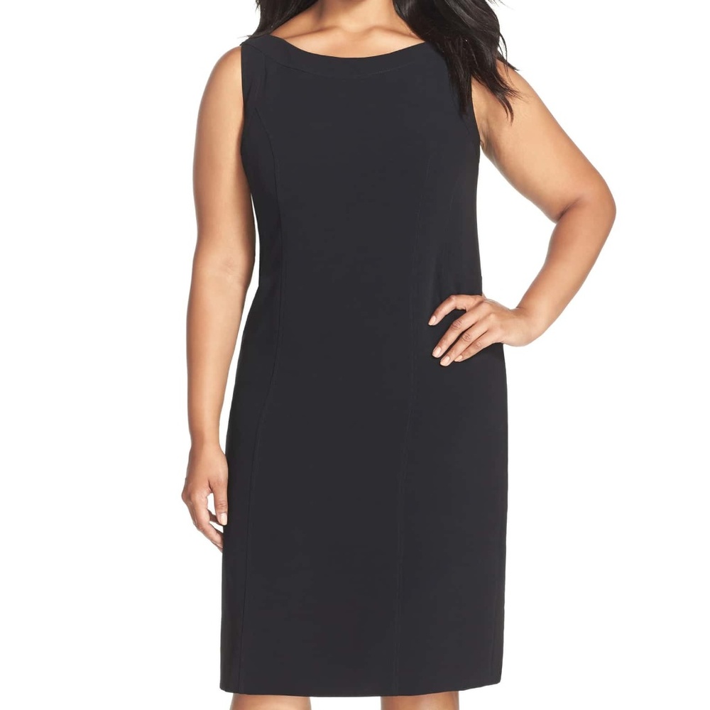 Louben Sleeveless Suiting Sheath Dress
